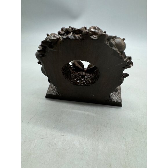 Hold everything Bronze Look Cast Iron Wreath Stocking Holder Christmas 5x5" READ - Picture 6 of 10
